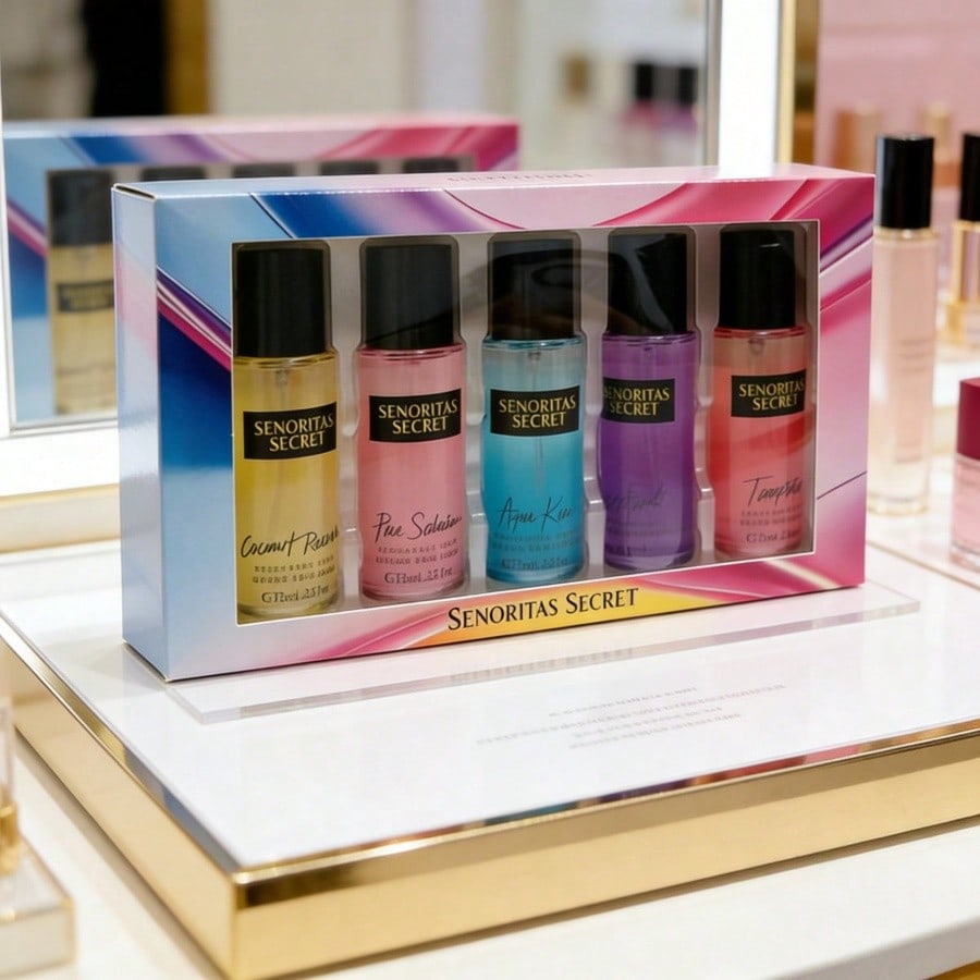 Perfume Aqua Fragrance - 5-in-1 Women's Perfume Gift Set, Coconut