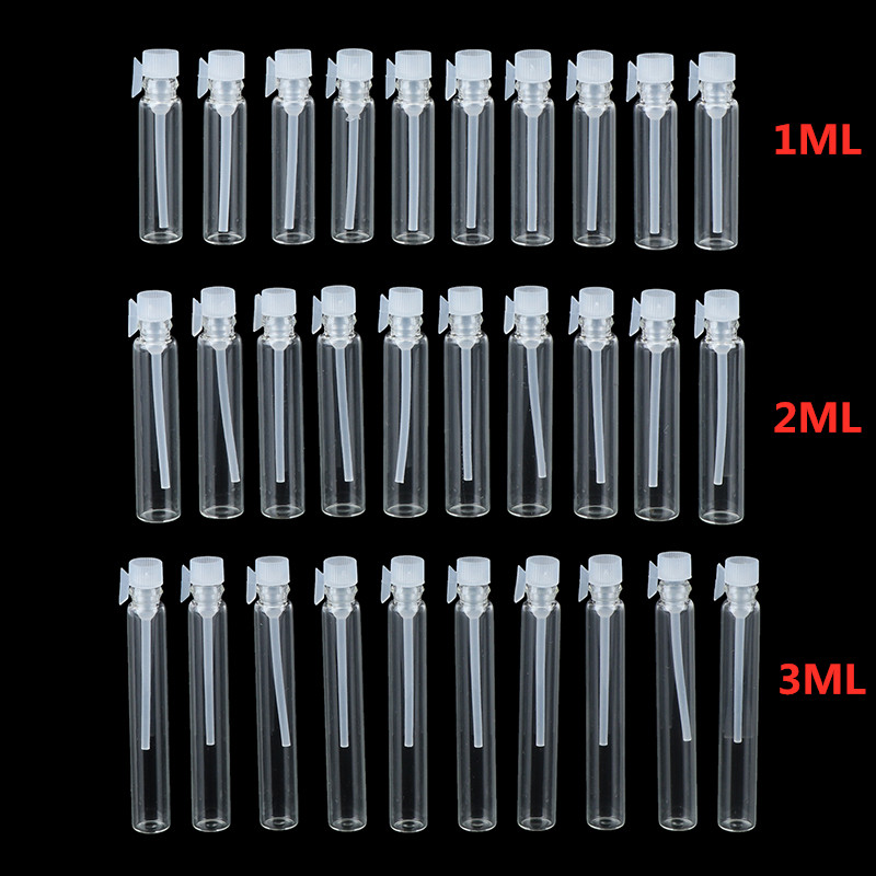 Perfume Fragrance Lab - 10pcs 1/2/3ml Empty Clear Glass Perfume