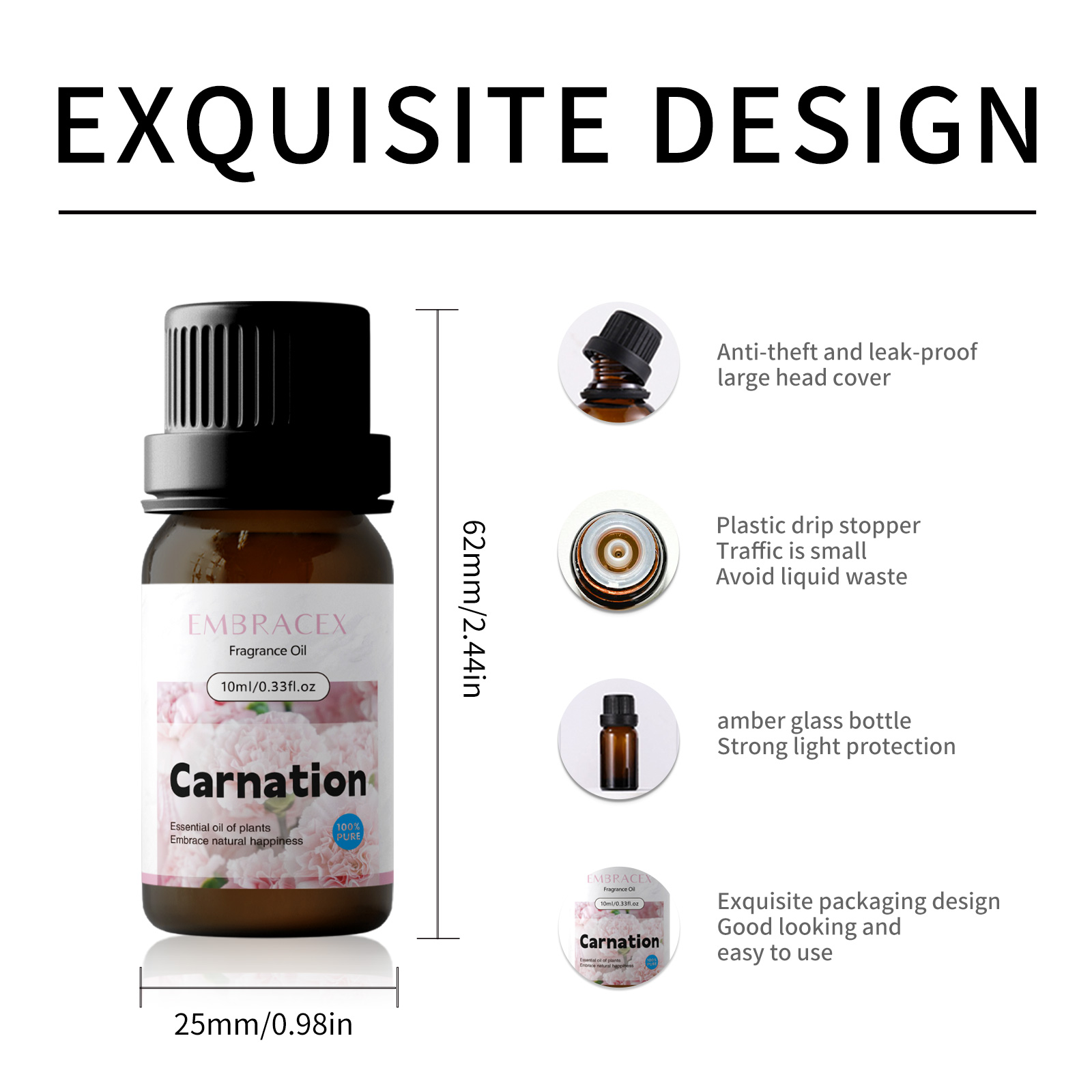 10ml Carnation Essential Oil F - Perfume Fragrance Essence recension och pris