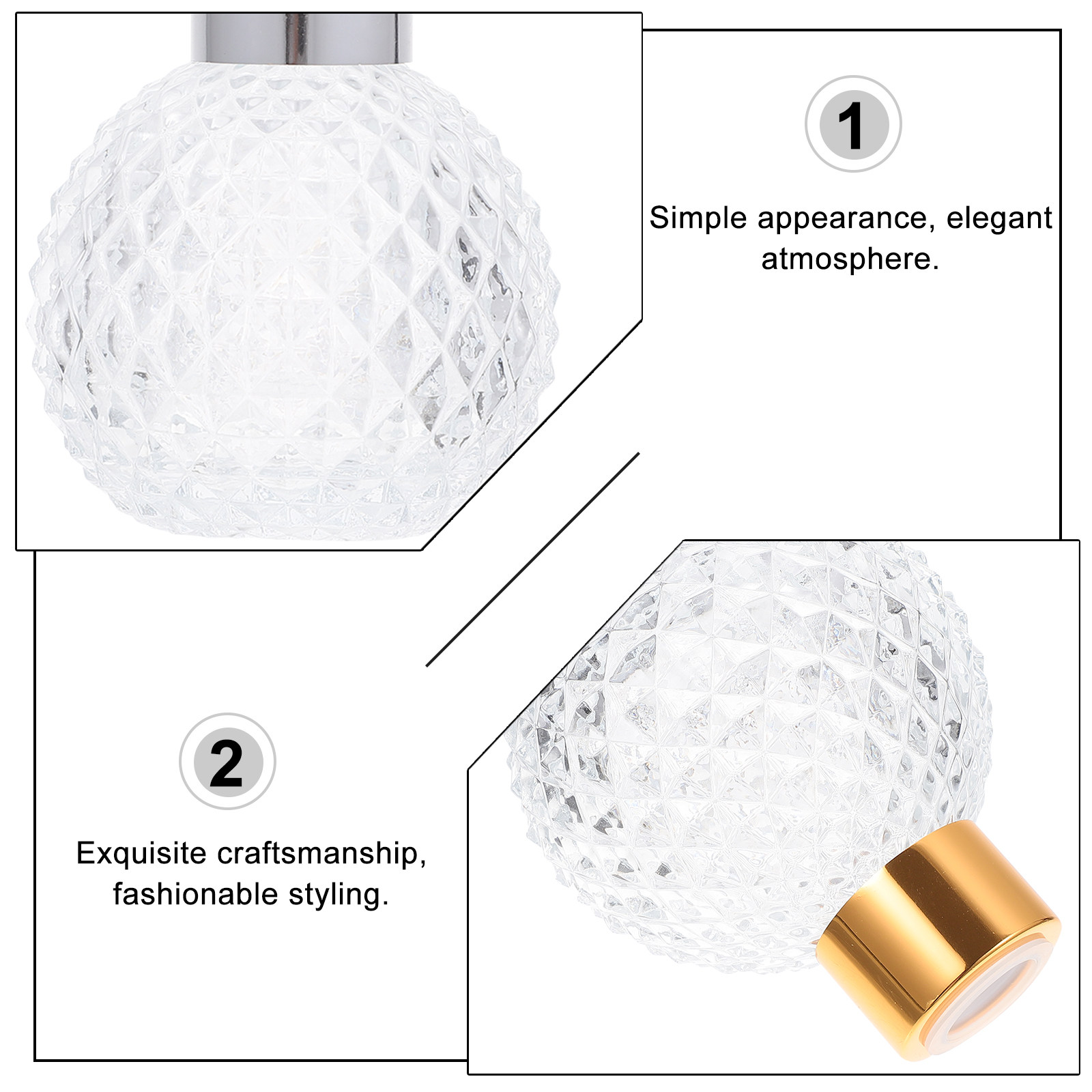 6Pcs Empty Glass Fragrance Bot - Perfume Fragrance Essence recension och pris