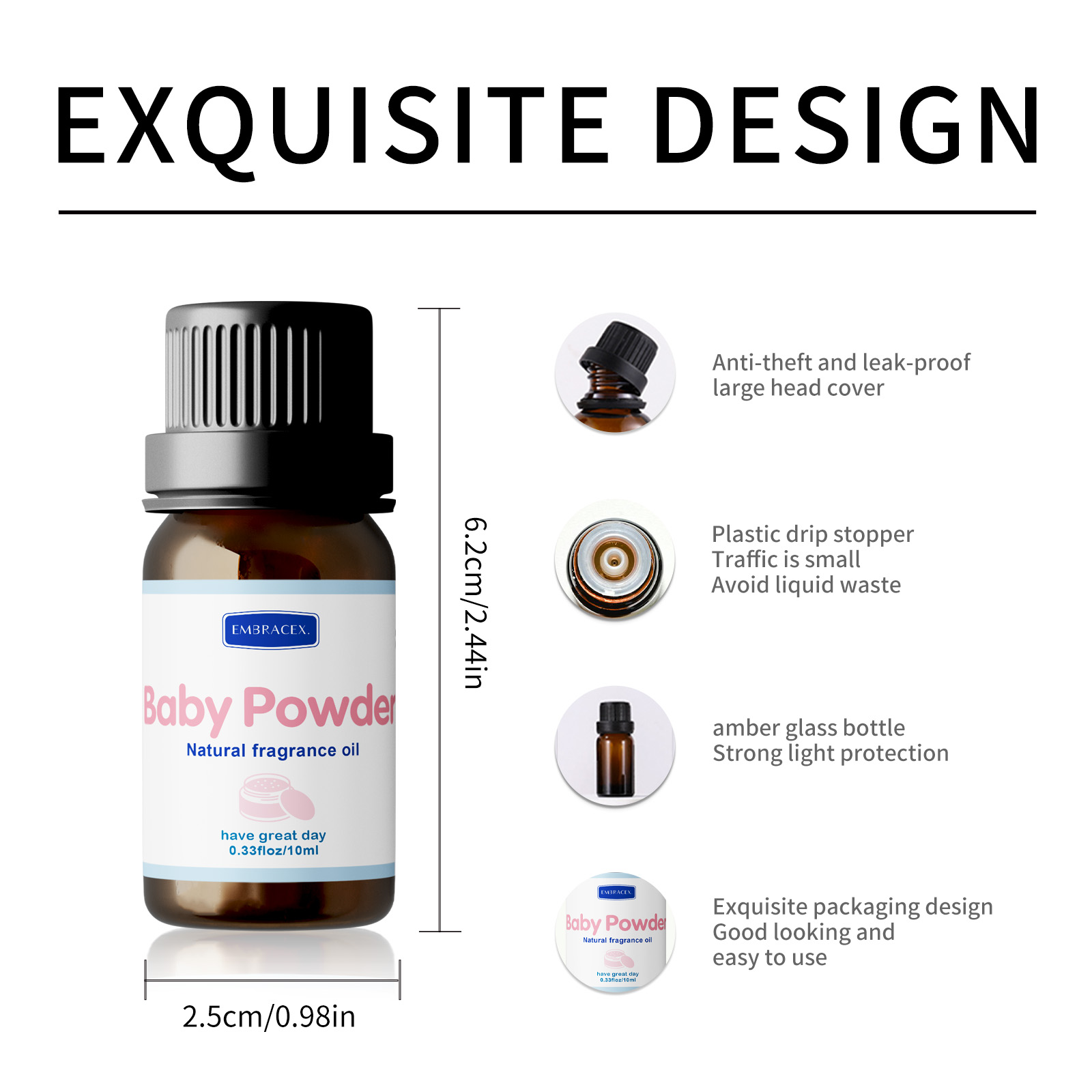 10ml Baby Powder Essential Oil - Perfume Fragrance Essence recension och pris